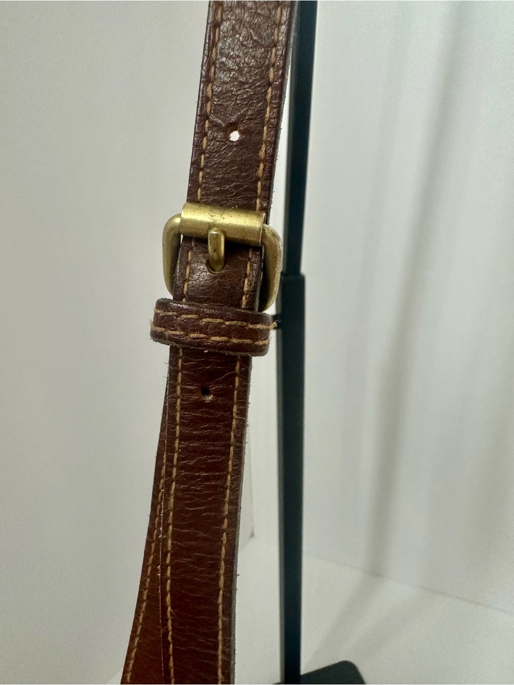 Vintage GH Bass Leather Crossbody Bag Brown  Distressed. Western/Cottagecore - Picture 7 of 10
